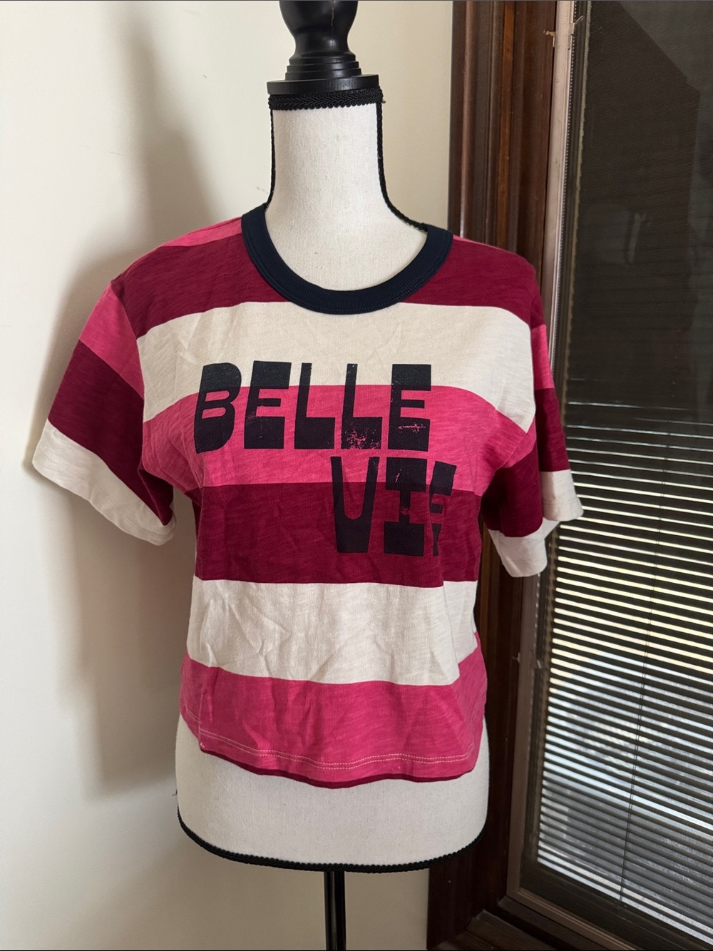 Sundry | Belle Vie Striped Ringer Tee Size S NWT